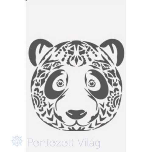 Állatmintás stencil - panda