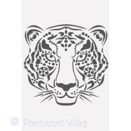 Állatmintás stencil - tigris