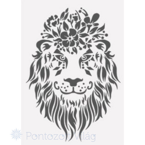 Állatmintás stencil - oroszlán